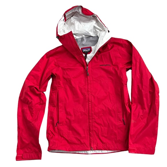 Patagonia Jackets & Coats Patagonia Mens Full Zip H2no Hooded Bright Red Lightweight Rain